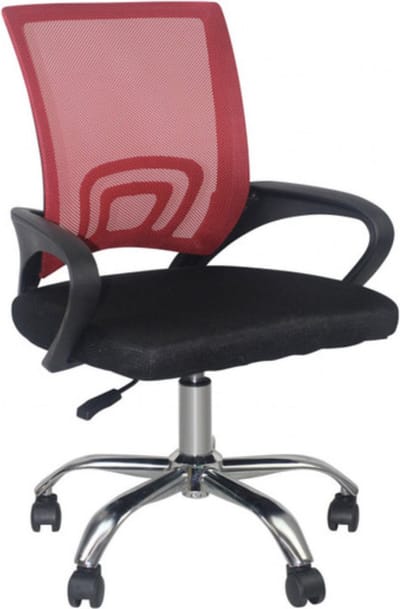 Luxe Ergonomische Bureaustoel - Op wielen - Ademend - Voor volwassenen - Zwart/rood - In hoogte verstelbaar