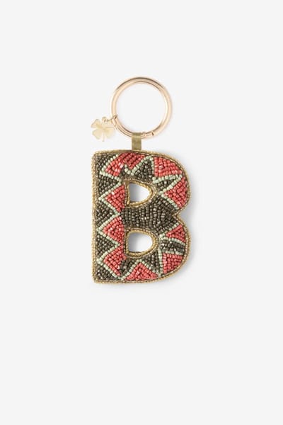 Sissy-Boy - Donkergroene bag charm letter B