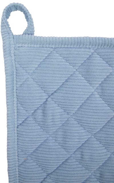 Corduroy pannenlap blauw 20x20cm