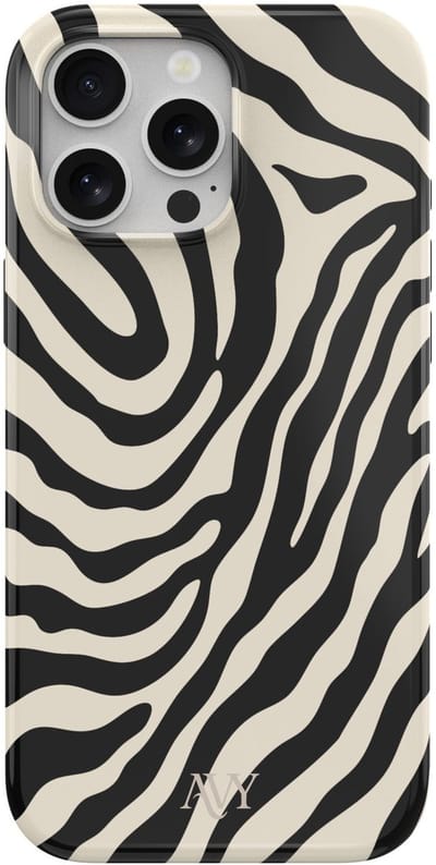 AVY Hard Shell Back Cover | geschikt voor Apple iPhone 14 Pro | Serengeti Zebra | Compatibel met MagSafe & Qi2