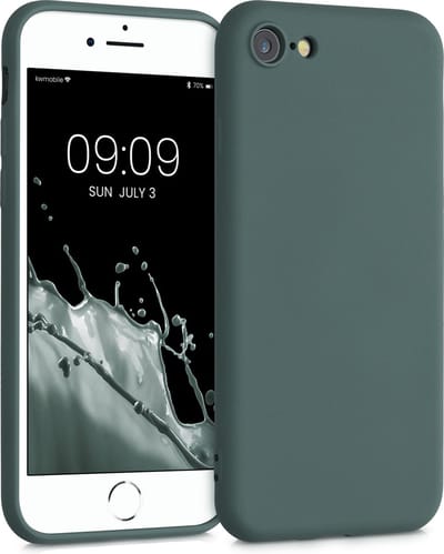 kwmobile telefoonhoesje geschikt voor Apple iPhone SE (2022) / iPhone SE (2020) / iPhone 8 / iPhone 7 - Hoesje voor smartphone - Back cover in blauwgroen