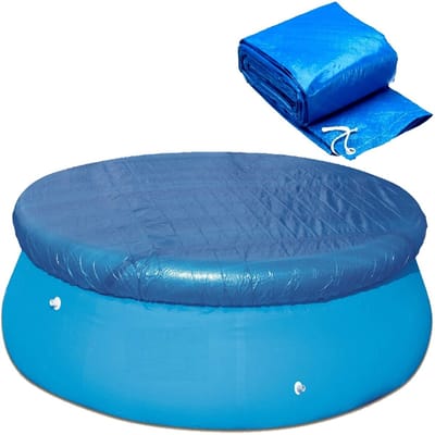 Dailygoods- Afdekzeil Waterdicht - Rond Afdekzeil - Polyethyleen - Diameter 183 cm - Stofdicht - Duurzaam en Herbruikbaar - Zwembadhoes