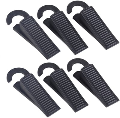 Urban Living Deurwig set van 6x - kunststof - anti-slip - 13 x 4 cm - deurstopper