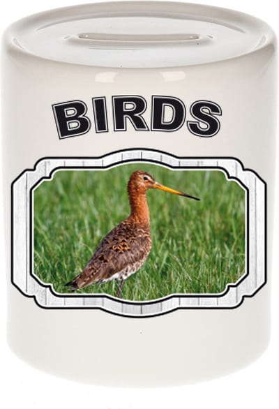 Dieren liefhebber grutto vogel spaarpot 9 cm jongens en meisjes - keramiek - Cadeau spaarpotten vogels liefhebber