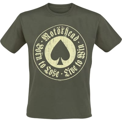 Motörhead T-shirt - Born To Lose - S tot XXL - voor Mannen - kaki