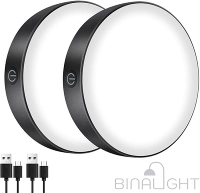LED Kastlamp Set van 2 – Dimbaar & USB Oplaadbaar – Touch Bediening – Wit 6000K