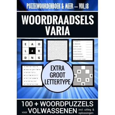 Puzzelwoordenboek & Meer - Vol. 18 - Puzzelboek Varia Voor Volwassenen - Extra Groot Lettertype - Puzzelwoordenboek & Meer