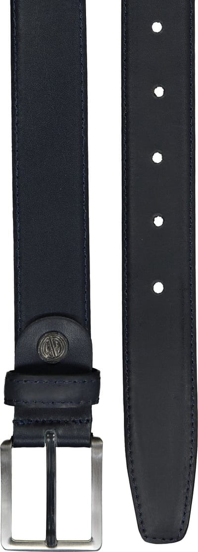 LINDENMANN leren heren riem - blauw