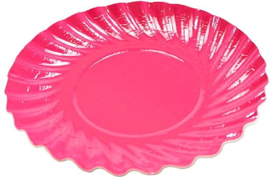 Gebaksschoteltje Rond Ribbel Fuchsia Ø8,8cm 25st.