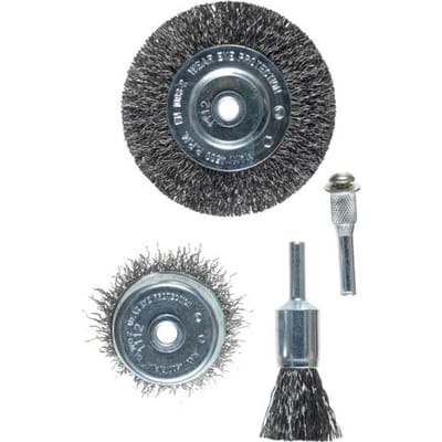 kwb Draadborstelset, 4-delig, staaldraad, gegolfd 597500 1 set(s)