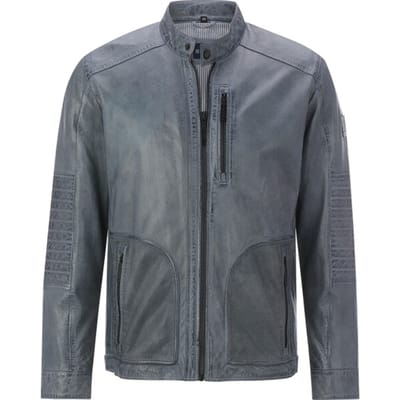 Babista herren Leren Jack - 48 - blauw - Plus Size