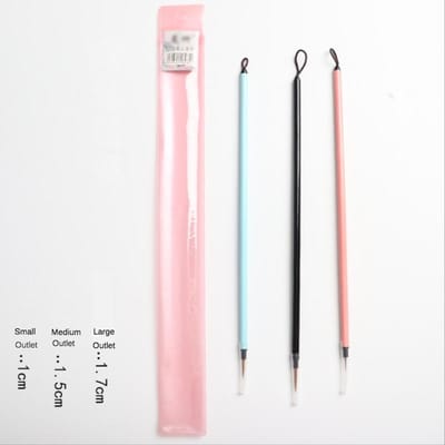 3 stuks nylon haar duurzame stalen staaf aquarel olieverfborstel acryl nail art borstel 3pcs