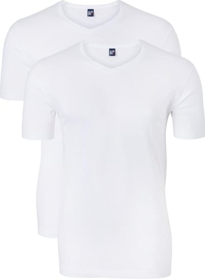 Alberto T-shirt West-Virginia 2-pack V-hals wit (3130N)