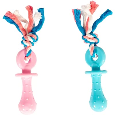 Kauwspeeltje voor honden met katoentouw speen Duvoplus Dogtoy Puppy TPR
