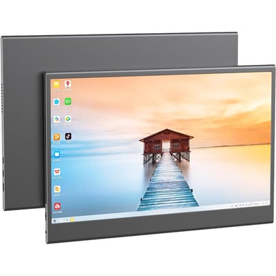 Moniteur Portable 15.6 pouces, écran IPS, résolution 1920x1080, grand Angle de vision de 170 degrés, rafraîchissement 60Hz gris