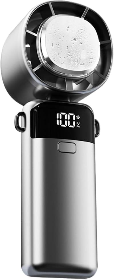 Handdraagbare Ventilator, Kleine Draagbare Verfrisser | Digitale Weergave Opvouwbare Frisse Gadgets, Luchtverfrisser op Batterijen voor Vrouwen Mannen Kamer