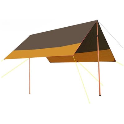 Buiten kampeertent Zilveren Pasta Borstelen UV-bescherming Strand Kamperen Picknick Barbecue Waterdicht en Zonbescherming Zonnescherm Luifel Luifel 400X300cm