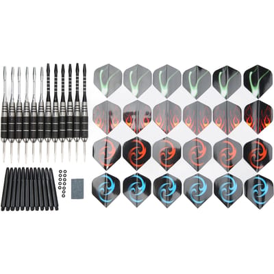 12 stuks Darts Set RVS Punt Exquise Professionele Darts Kit Accessoire voor Dartspelers gray