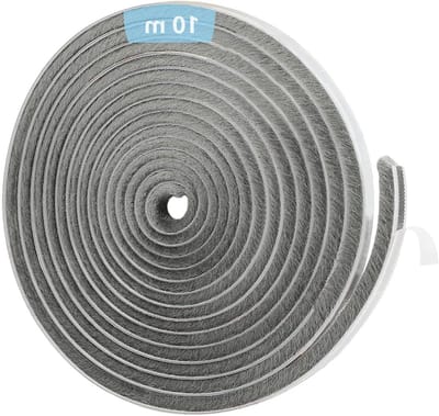 10m Draught Stop - Adhesive Excluder for Sliding Doors - Grey