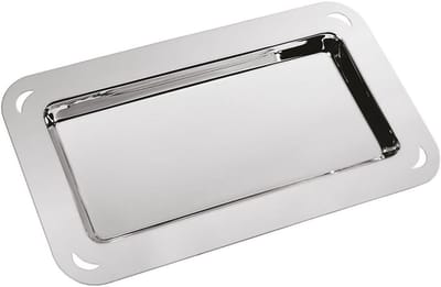 Bureaublad Metaal - Werkblad Bureau - Thuiswerkplek Inrichten - Verzilverde Afwerking - 28x16x1.4 cm - Zilver