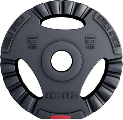 Gorilla Sports Gewichtsschijf - Olympisch - Halterschijf - 5 kg - Kunststof Gripper - 50 mm