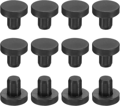 Siliconen Rubberen Stoppen - Flexibele Doppen - Gaten Afsluiten - Hittebestendig - 7 mm - Zwart