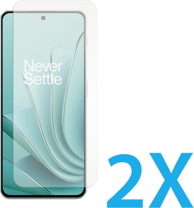 Glasplaatje Geschikt voor: Oneplus Nord 3 - 2x Screenprotector - screen protector - glas - bescherm - beschermglas