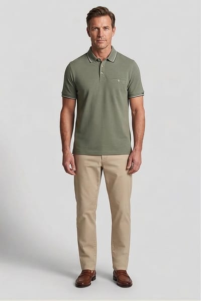Baileys – Heren – Poloshirt – Korte mouwen – Oxford - Polo - Groen – 615205-73