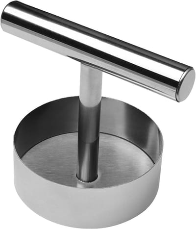 Burger Smasher - Patty Maker - Consistent Vormgeven - Anti-aanbak Oppervlak - 11.5x9 cm - Zilver