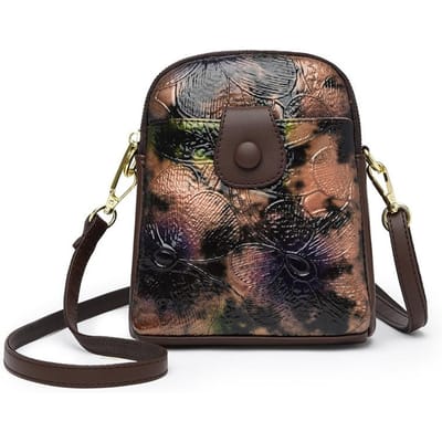 Nieuwe Zomerse Geprinte Mobiele Telefoon Tas Multi-component Schoudertas Modieuze Patent Lederen Crossbody Tas Veelzijdige Moeder Tas gray