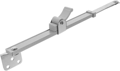 Raamscharniergrendel - Telescopische stang - Ramen Vastzetten - Winddichte Beugel - 24 cm - Zilver