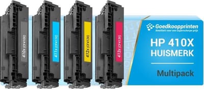 Huismerk HP CF410X + 3 Kleuren toner Multipack