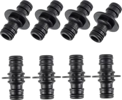 Tuinslang verbindingsstuk 1/2 inch - pack van 8 dubbele stekkers - duurzaam materiaal - ShopVlot