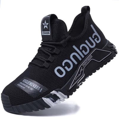 Onverwoestbare schoenen Dames Heren Veiligheidswerkschoenen met stalen neus Lekvrije laars Lichtgewicht ademende sneakers Dropshipping 37 black