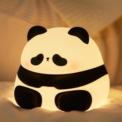 longziming -Panda Nachtlampje - Leuk Nachtlampje - Draagbaar - USB Oplaadbaar - Siliconen - Aanraakbediening - Met Timerfunctie - Geschikt voor Appartementen, Studentenkamers, Kantoren en Kamers