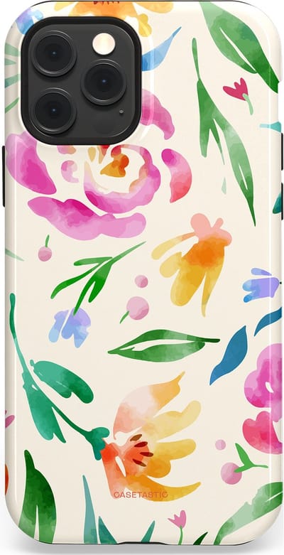 Casetastic Hoesje Geschikt voor Apple iPhone 12/12 Pro Magsafe - Stijlvolle Beschermende Duo-layer Case - Floral Flow