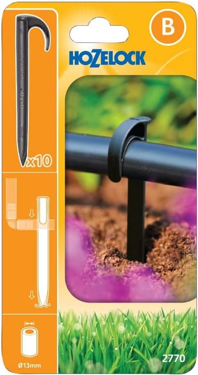 10x Tuinslangharingen 13 mm - Grondpennen voor Bevestiging Druppelslang