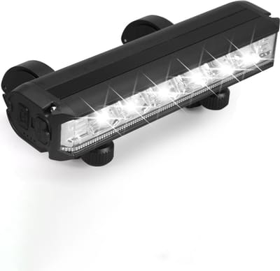 LED Fietsverlichting 1800 Lumen - Fietslamp USB Oplaadbaar - Fietsverlichting met Powerbank - Voorlicht MTB & Racefiets Verlichting - Waterdicht Fietslicht