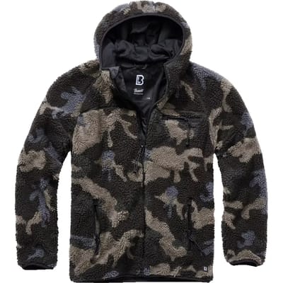 Brandit Teddy Fleece Jacke Tussenseizoensjas dark camo S Polyester Heren - Basics