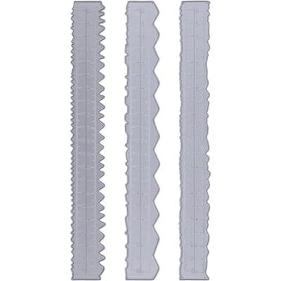 3 pièces Règle à Bords Irréguliers Outil de Fabrication DIY en Acier au Carbone Estampage Attractif Décoratif Léger Outil de Cartonnage