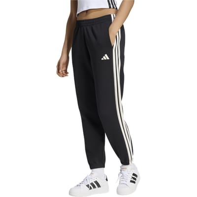 Adidas Stadium Three Stripes Regular Pants Broeken Dames - Zwart - Maat S (34-36) - Katoen Jersey