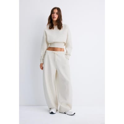 Stradivarius Cropped sweater met tailleband  Vanille S