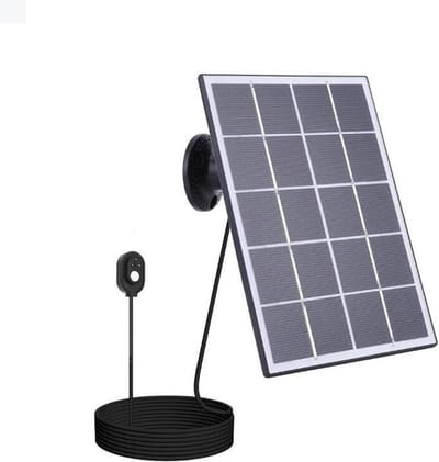Zonnepaneel Oplader - Zonne-energie Kit - Camera Voeden - Waterdicht IP65 - 10 Watt - Zwart