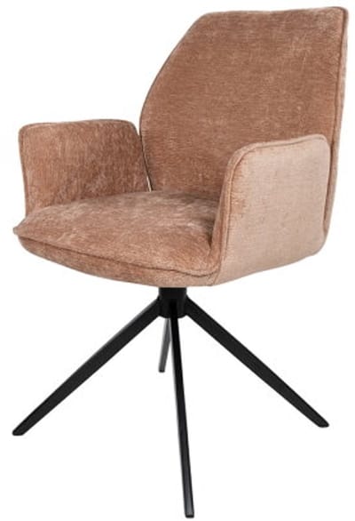 Eetkamerstoel Riva draaibaar 360 - Vibe - Salmon 52 - eetkamerstoelen set van 2