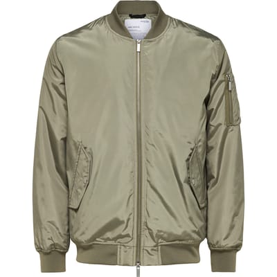 Selected - Heren Jas zomer Archive Bomber Jacket - Groen - Maat S