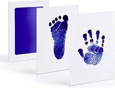 *** 2x Heble® Baby Hand- en Voetafdruk in Blauw ***