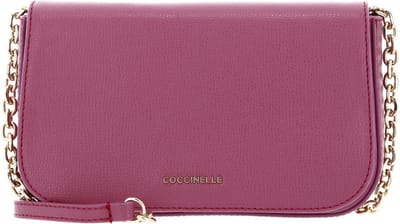 COCCINELLE Leren Schoudertas Coccinelle Cloud Mini Bag Textured Leather Pulp Pink Paars