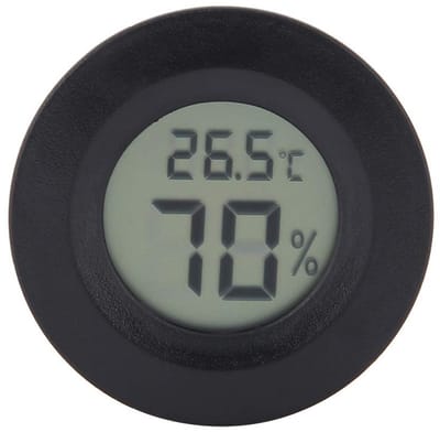 Allecto - Mini Thermometer Hygrometer - Digitale Weerstation - Zwart - Temperatuurmeter - Geschikt voor Binnen - LCD Display