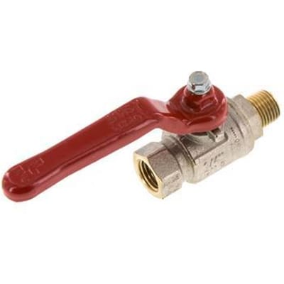 Buiten x Binnendraad R/Rp 1/4 inch 2-Weg Messing Kogelkraan - BL2BN-M-MF-014