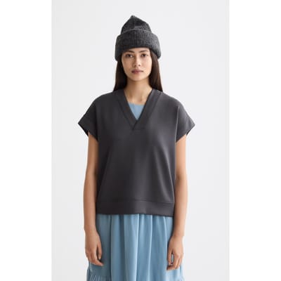 Scotch & Soda V-neck Sleeveless Modal Sweatshirt Charcoal Art Taglia: XS | Maglioni a maglia Outlet | Donna | Nero